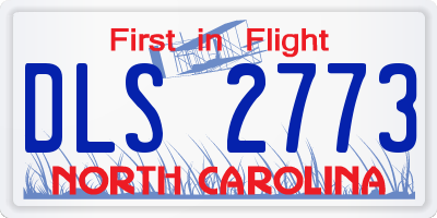 NC license plate DLS2773