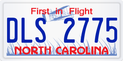 NC license plate DLS2775