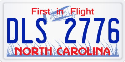 NC license plate DLS2776
