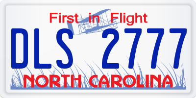 NC license plate DLS2777