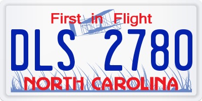 NC license plate DLS2780