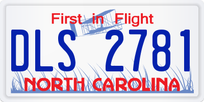 NC license plate DLS2781