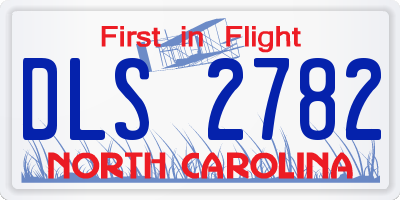 NC license plate DLS2782