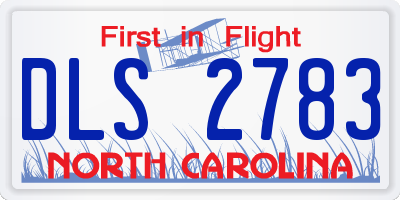 NC license plate DLS2783