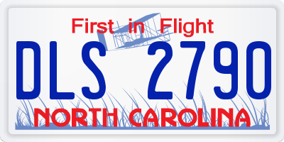 NC license plate DLS2790