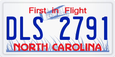 NC license plate DLS2791