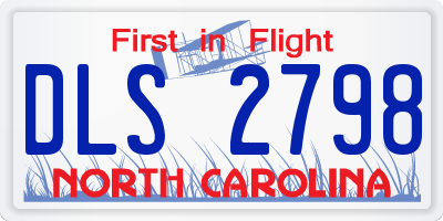 NC license plate DLS2798