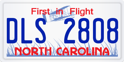 NC license plate DLS2808