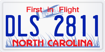 NC license plate DLS2811