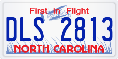 NC license plate DLS2813