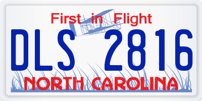 NC license plate DLS2816