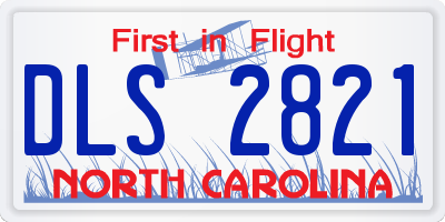 NC license plate DLS2821