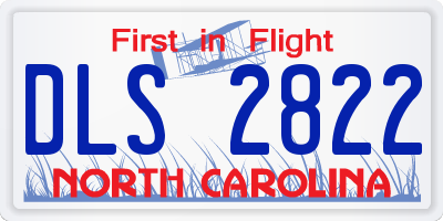 NC license plate DLS2822