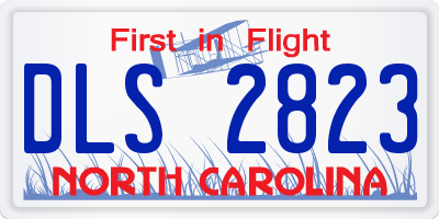 NC license plate DLS2823