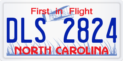 NC license plate DLS2824