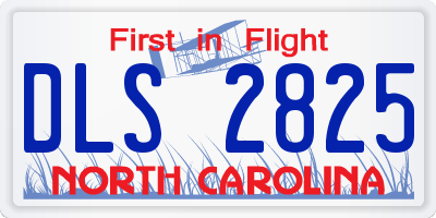 NC license plate DLS2825