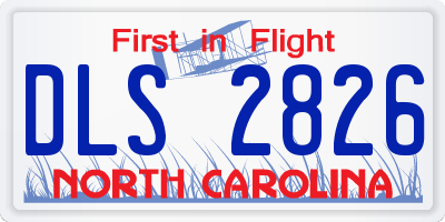 NC license plate DLS2826