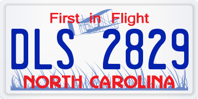 NC license plate DLS2829