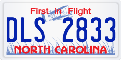 NC license plate DLS2833