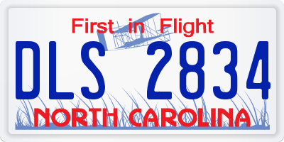 NC license plate DLS2834