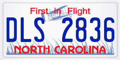 NC license plate DLS2836