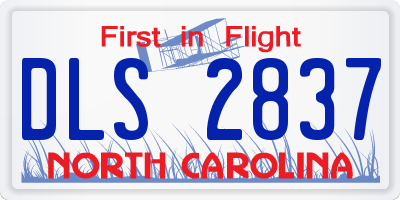 NC license plate DLS2837