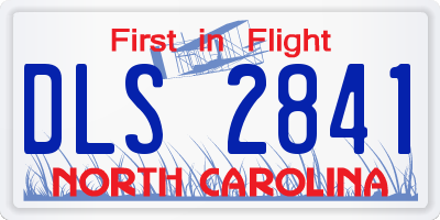 NC license plate DLS2841