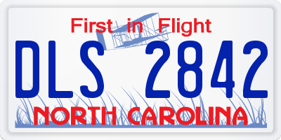 NC license plate DLS2842