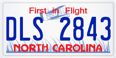 NC license plate DLS2843