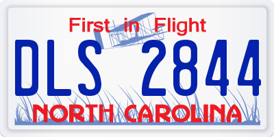 NC license plate DLS2844