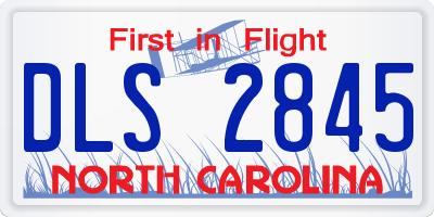 NC license plate DLS2845