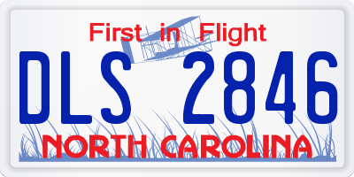 NC license plate DLS2846