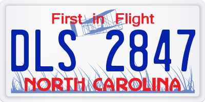 NC license plate DLS2847