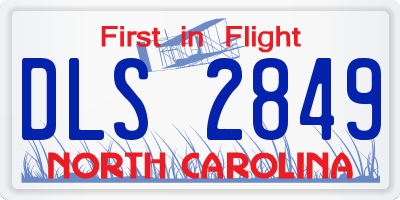 NC license plate DLS2849