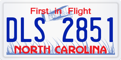NC license plate DLS2851
