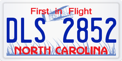 NC license plate DLS2852