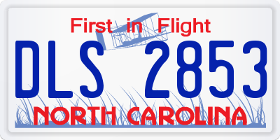NC license plate DLS2853