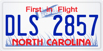 NC license plate DLS2857