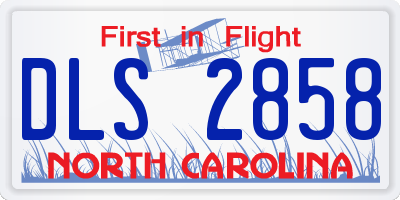 NC license plate DLS2858