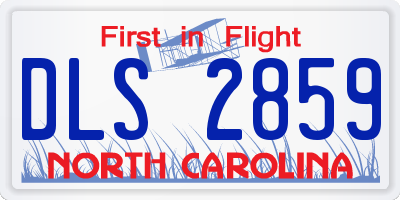 NC license plate DLS2859