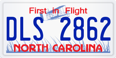 NC license plate DLS2862
