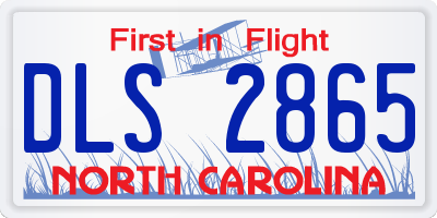 NC license plate DLS2865
