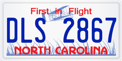 NC license plate DLS2867