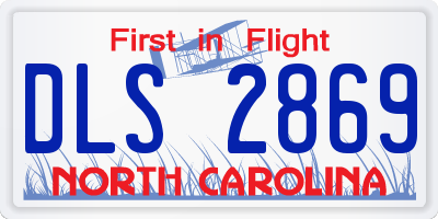 NC license plate DLS2869