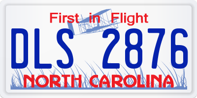 NC license plate DLS2876