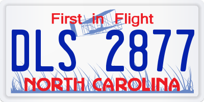 NC license plate DLS2877