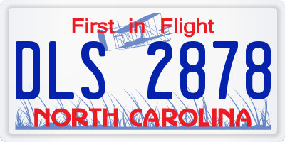 NC license plate DLS2878