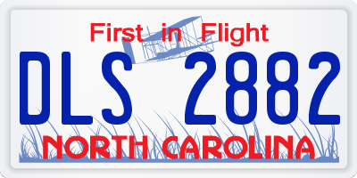NC license plate DLS2882
