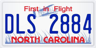 NC license plate DLS2884