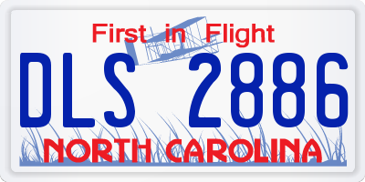 NC license plate DLS2886